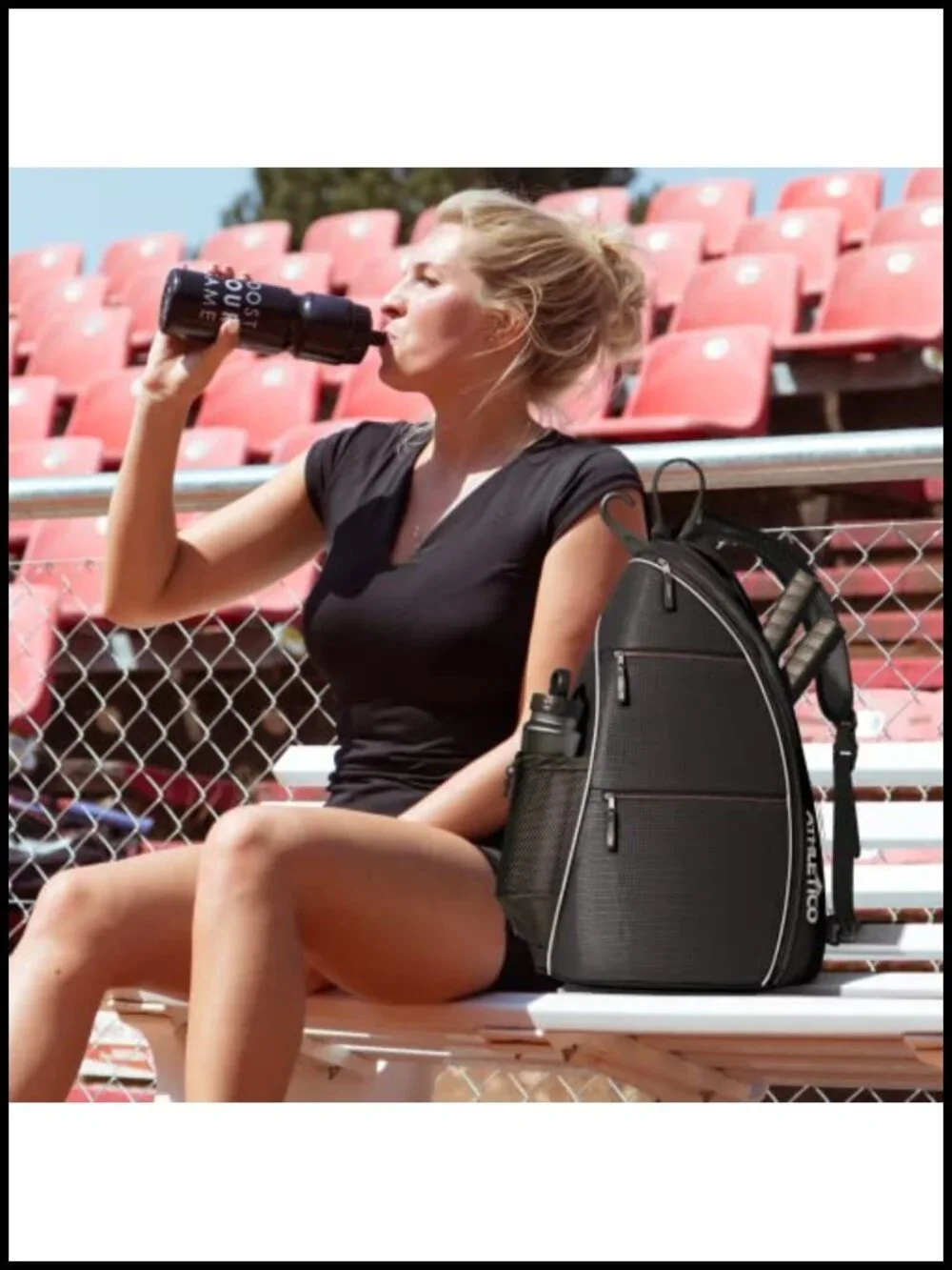 Sling Bag Crossbody Backpack for Pickleball Tennis Travel